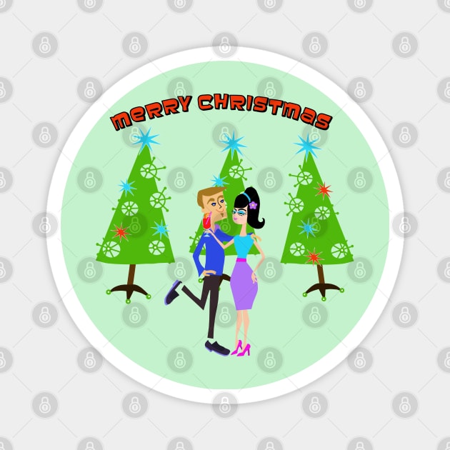 Merry Christmas Magnet by Lynndarakos